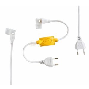 Strip Led Rope Light Adapter / Connector / cord (white, pack off 1)